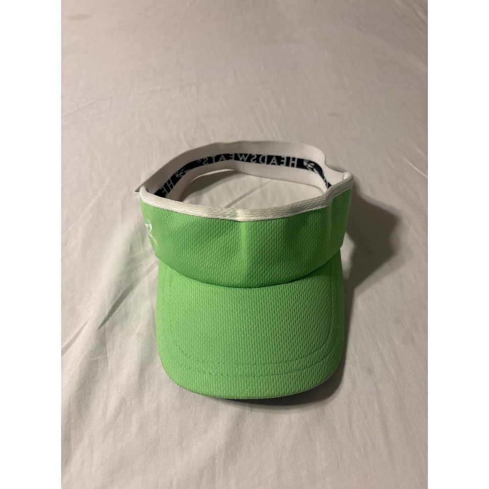 Headsweats Visor Running Hat Mens Womens OSFM Green Good Elastic Mesh Athletic